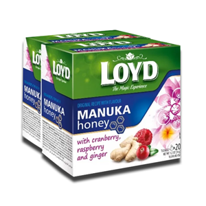 Loyd Manuka honey with cranberry, raspberry, ginger 34g