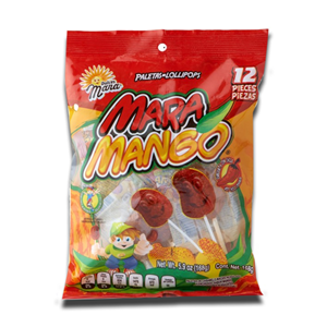 Dulce Mara 12 Mango and Chile Lollipops 168g