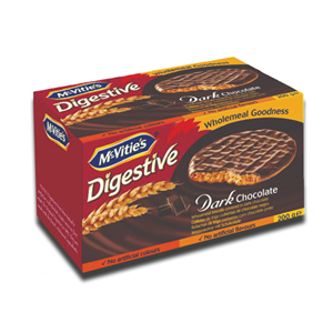 Mcvitie's Digestive Dark Chocolate Carton 200g