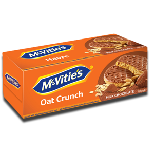 Mcvitie's Digestive Oat Crunch Milk Chocolate Carton 300g Mcvitie's Digestive Oat Crunch Milk Chocolate Carton 300g