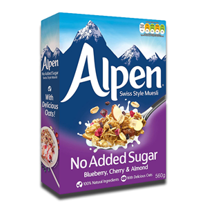 Alpen No Added Sugar Strawberry Cranberry & Raspberry Muesli 560g