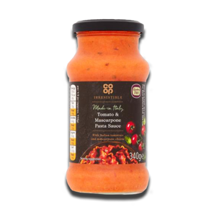 Coop Tomato & Mascarpone Pasta Sauce Italy 340g Coop Tomato & Mascarpone Pasta Sauce Italy 340g