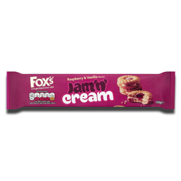 Fox's Jam 'n' Cream Raspberry & Vanilla Flavour 150g