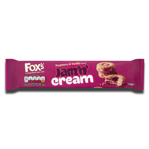 Fox's Jam 'n' Cream Raspberry & Vanilla Flavour 150g