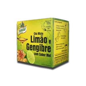 Barão Chá Limão e Gengibre 10x13g Barão Chá Limão e Gengibre 10x13g