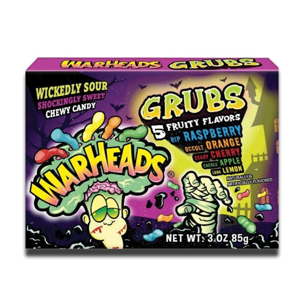 Warheads Halloween Grubs Chewy Candy 85g Warheads Halloween Grubs Chewy Candy 85g