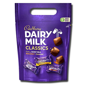 Cadbury Dairy Milk Classics Wholenut and Caramel Bag 350g