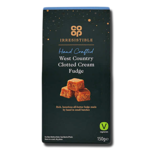 Coop Irresistible West Country Clotted Cream Fudge 150g Coop Irresistible West Country Clotted Cream Fudge 150g