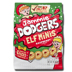 Jammie Dodgers Elf Minis raspberry 6 Packs 120g Jammie Dodgers Elf Minis raspberry 6 Packs 120g