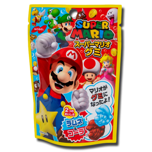 Nobel Super Mario Gummy Ramune & Cola 45g Nobel Super Mario Gummy Ramune & Cola 45g