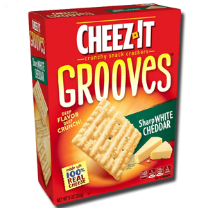 Cheez-It Grooves Sharp White Cheddar 255g Cheez-It Grooves Sharp White Cheddar 255g