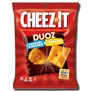 Cheez-It Duoz Caramel Popcorn & Cheddar Crackers 113g Cheez-It Duoz Caramel Popcorn & Cheddar Crackers 113g