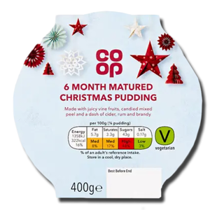 Coop 6 Month Matured Christmas Pudding 400g Coop 6 Month Matured Christmas Pudding 400g