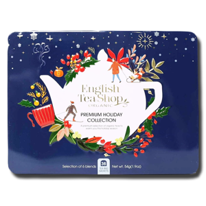 English Tea Shop Organic Holiday Collection Blue Tin 36's Bags 54g English Tea Shop Organic Holiday Collection Blue Tin 36's Bags 54g