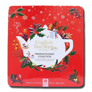 English Tea Shop Organic Holiday Collection Red Tin 36's Bags 54g English Tea Shop Organic Holiday Collection Red Tin 36's Bags 54g