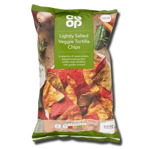 Coop Tortilla Veggie Chips Lightly Salted 200g Coop Tortilla Veggie Chips Lightly Salted 200g