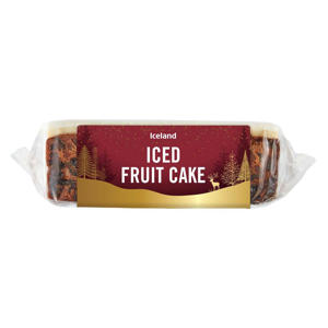 Iceland Top Iced Luxury Fruit Cake bar 400g Iceland Top Iced Luxury Fruit Cake bar 400g