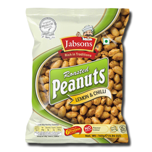 Jabsons Roasted Peanuts Lemons & Chilli Flavour 140g