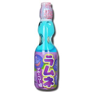 Hatakosen Ramune Japanese Soft Drink Blueberry 200ml