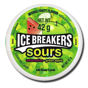 Ice Breakers Sours Watermelon & Green Apple 42g Ice Breakers Sours Watermelon & Green Apple 42g