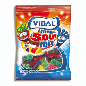 Vidal Mega Sour Mix Plastic Box 200g