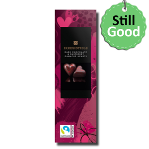 Coop Irresistible Dark Chocolate & Raspberry Ganache Hearts 38g [BB: 30/04/2022]