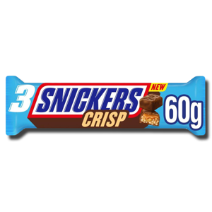 Snickers Crisp Chocolate Trio Bar 60g Snickers Crisp Chocolate Trio Bar 60g