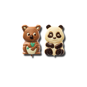 Coop Koala & Panda Chocolate Lollipop 35g Coop Koala & Panda Chocolate Lollipop 35g