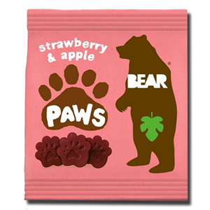 Bear Paws Baked Chewy Fruit Strawberry, Apple & Apple 5x20g