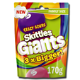 Skittles Crazy Sours Giants 3 x Bigger 141g