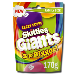 Skittles Crazy Sours Giants 3 x Bigger 132g