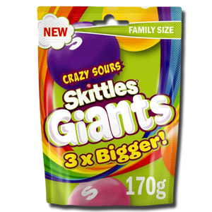 Skittles Crazy Sours Giants 3 x Bigger 132g