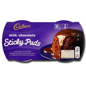 Cadbury Fudge Sticky Sponge Pudding 2 Pack 190g