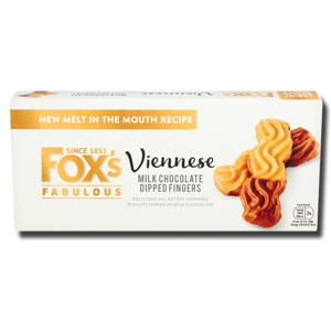 Fox's Viennese Milk Chocolate Dipped Fingers 105g Fox's Viennese Milk Chocolate Dipped Fingers 105g