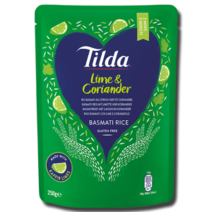 Tilda Lime & Coriander Basmati Rice Ready to Eat 250g Tilda Lime & Coriander Basmati Rice Ready to Eat 250g