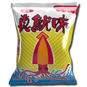 Hua Yuan Squid Shaped Cracker Original 60g