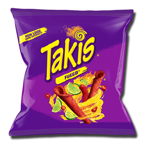 Takis Fuego Tortilha Rolls Hot Chili Lime - Hot Level Extreme 70g