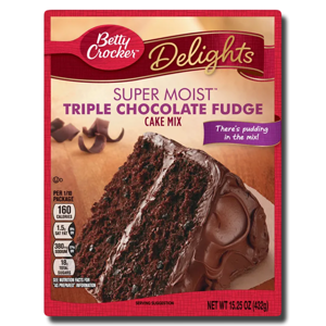 Betty Crocker Super Moist Triple Chocolate Fudge Cake Mix 432g Betty Crocker Super Moist Triple Chocolate Fudge Cake Mix 432g