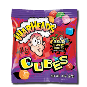 Warheads Chewy Cubes 22g Warheads Chewy Cubes 22g