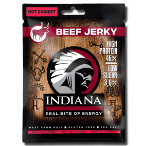 Indiana Beef Jerky Hot & Sweet 25g Indiana Beef Jerky Hot & Sweet 25g
