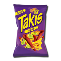 Takis Hot Tortilla Rolls Chile Lime Hot Level - Maestro 90g