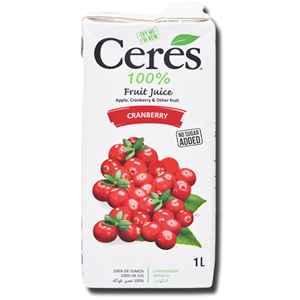 Ceres Cranberry 100% Juice 1L