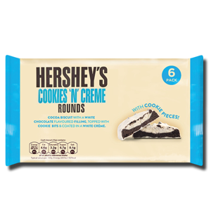 Hershey's Cookies 'N' Creme Rounds 6 Pack 96g Hershey's Cookies 'N' Creme Rounds 6 Pack 96g