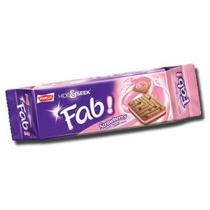 Parle Fab Strawberry Cookies 112g