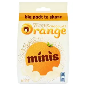 Terry's Chocolate Orange Minis White Bag 85g Terry's Chocolate Orange Minis White Bag 85g