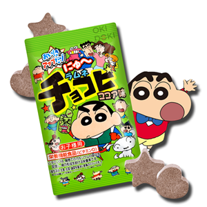 Orion Crayon Shin Chan Lamune Chocolate Biscuits 8g