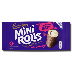 Cadbury Mini Rolls Raspberry 5 Pack 140g