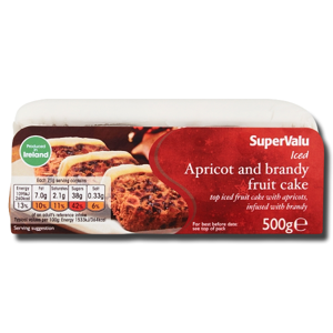 SuperValu Iced Apricot Brandy Fruit Cake 454g SuperValu Iced Apricot Brandy Fruit Cake 454g