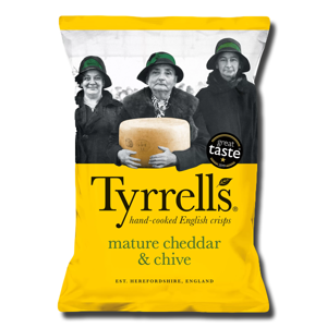 Tyrell's English Crisps Mature Cheddar & Chive 40g