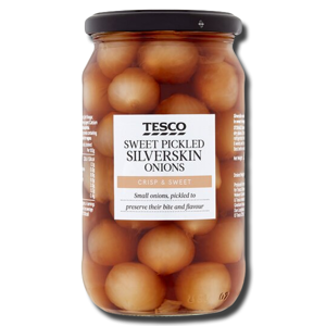 Tesco Sweet Pickled Silverskin Onions 440g Tesco Sweet Pickled Silverskin Onions 440g